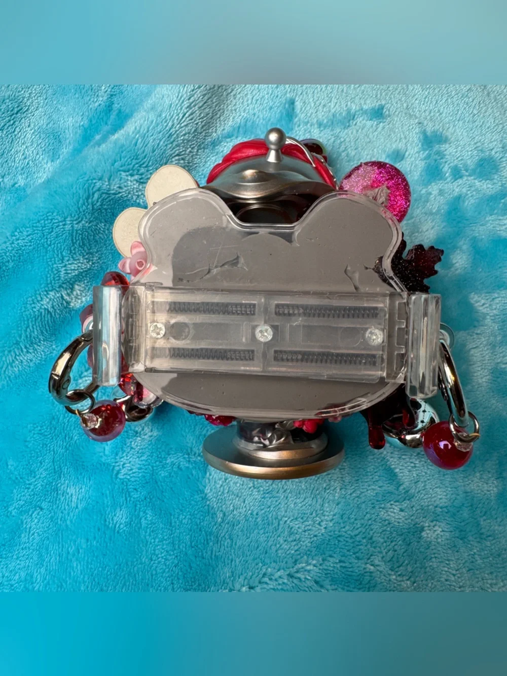 Pop Mart Skullpanda Custom Phone Back Clip + Matching Beaded Strap Set